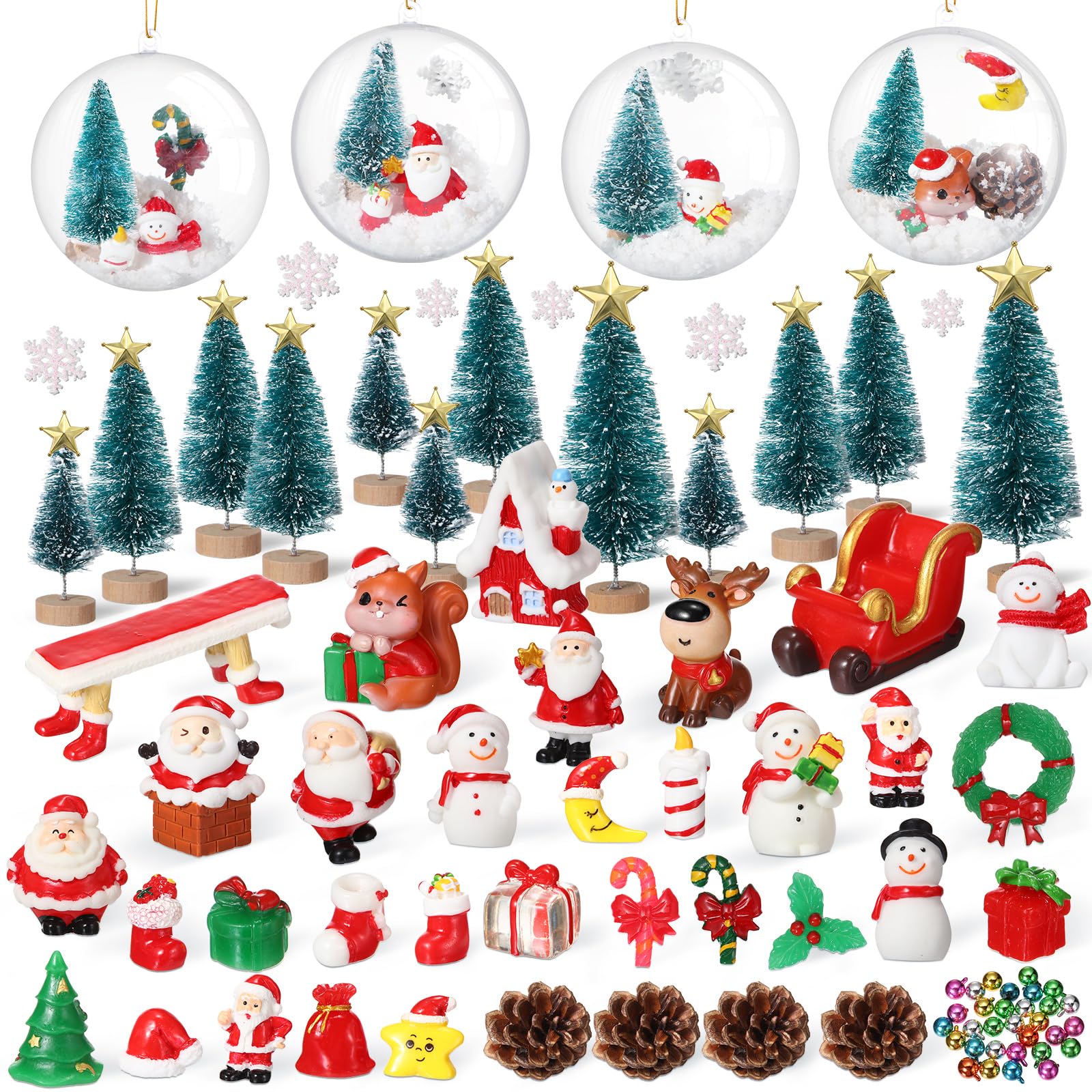【misen2014 さま】mini ornament ❀ キャンドル3本set Amazon.com: 96 Pcs Miniature Ornaments for Snow Globe Kit